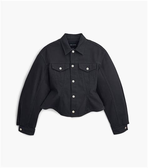 marc jacobs fluted denim jacket.